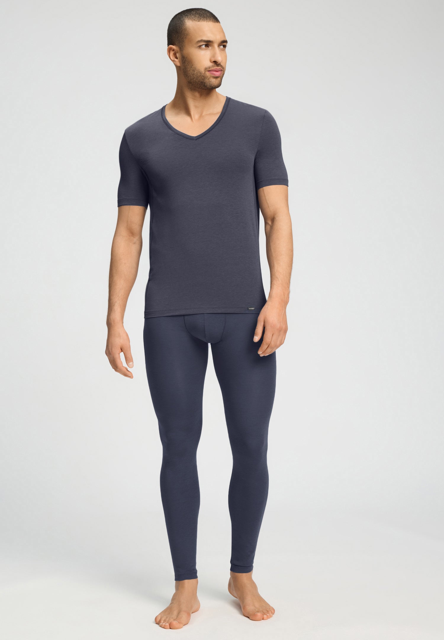 Natural Function V-Neck Tencel Fitted T-Shirt | Stormy Gray 73185-2139