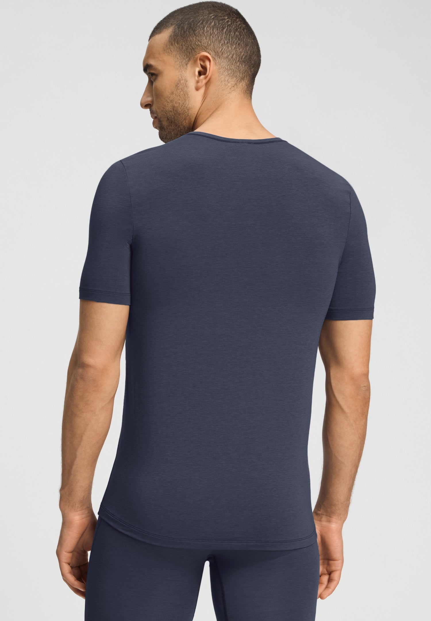 Natural Function V-Neck Tencel Fitted T-Shirt | Stormy Gray 73185-2139