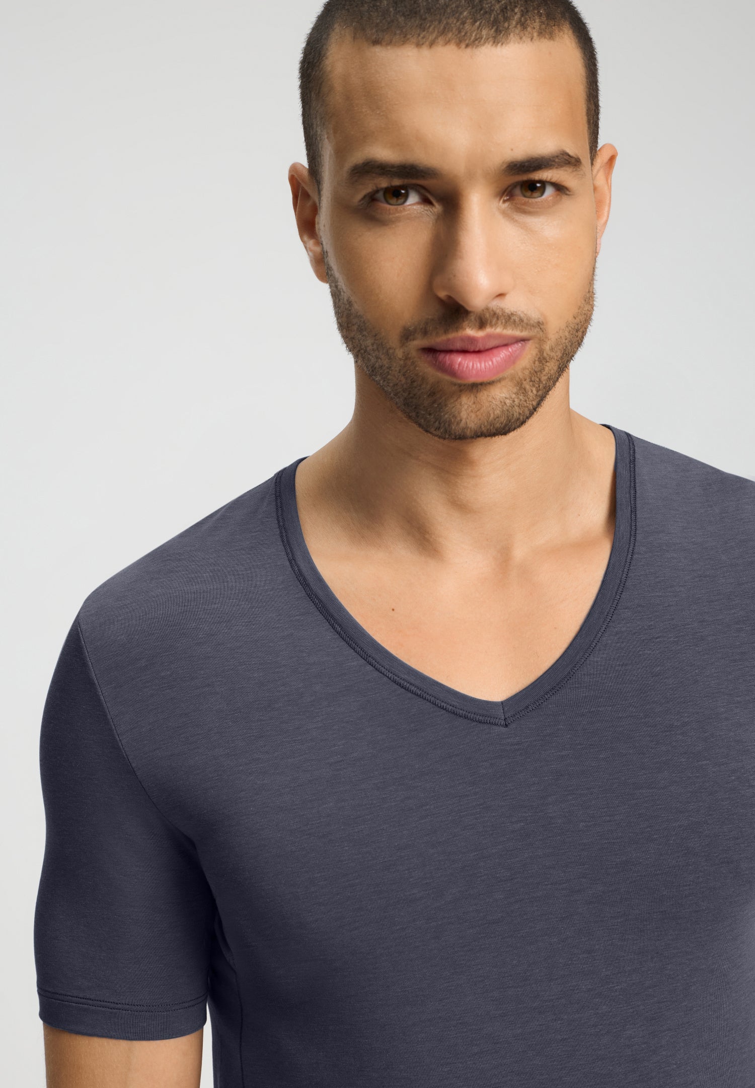 Natural Function V-Neck Tencel Fitted T-Shirt | Stormy Gray 73185-2139