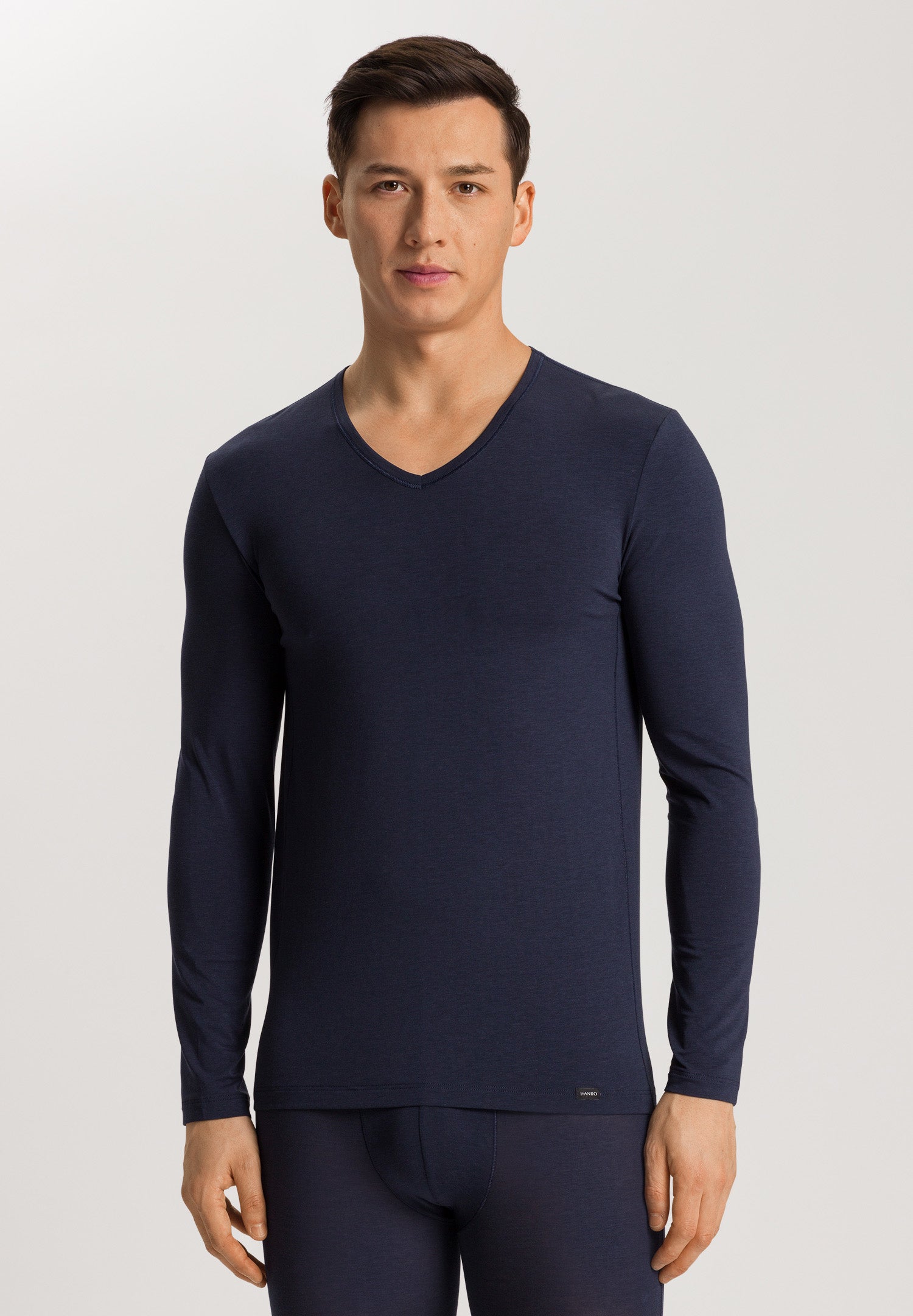 73187 Natural Function Long Sleeve Shirt V-Neck - 1610 Deep Navy