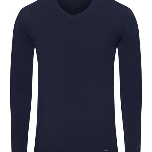 73187 Natural Function Long Sleeve Shirt V-Neck - 1610 Deep Navy