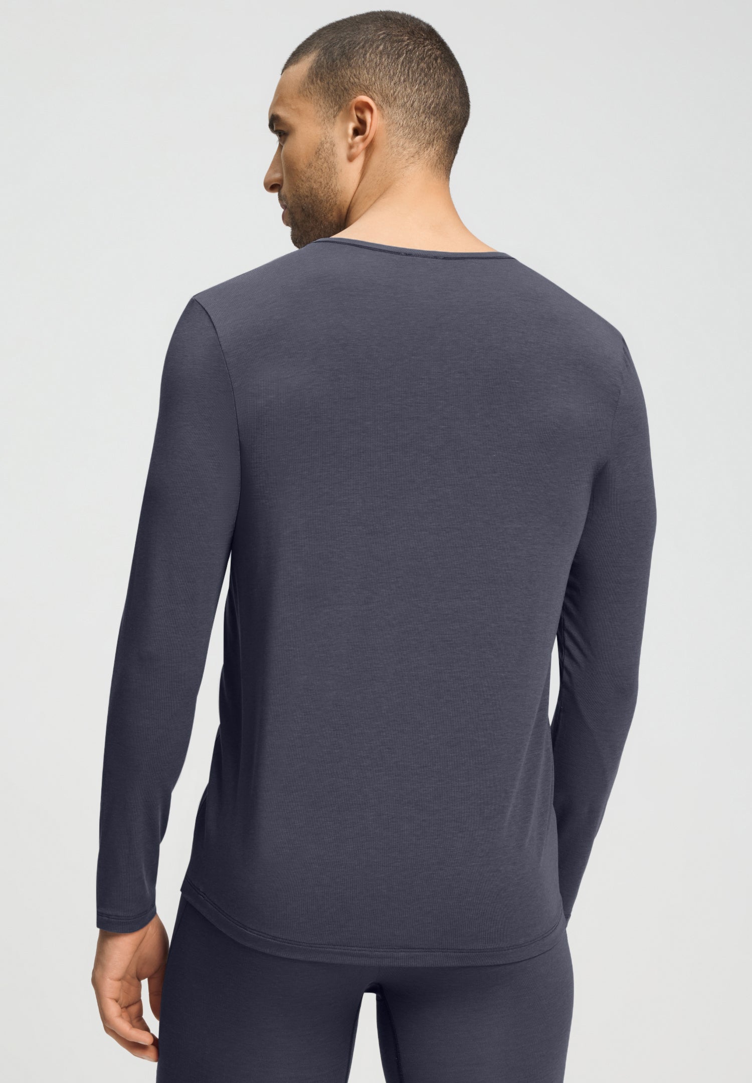 Natural Function Tencel™ And Cotton Fitted V-Neck Top | Stormy Gray 73187-2139