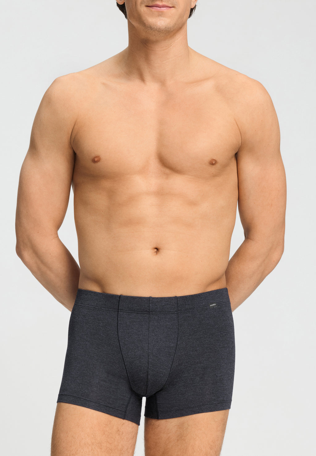 Casuals Single Jersey Boxer Briefs | Charcoal Melange 73206-3132