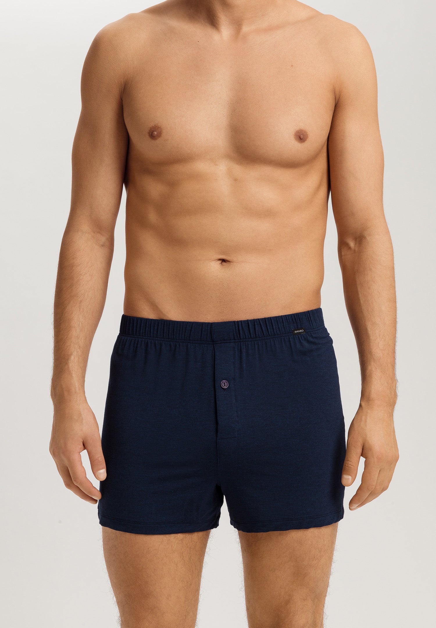 Casuals Single Jersey Boxers With Button Fly | Deep Navy 73207-1610