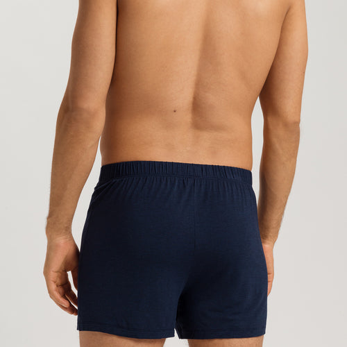 Casuals Single Jersey Boxers With Button Fly | Deep Navy 73207-1610