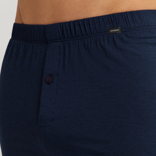 Casuals Single Jersey Boxers With Button Fly | Deep Navy 73207-1610