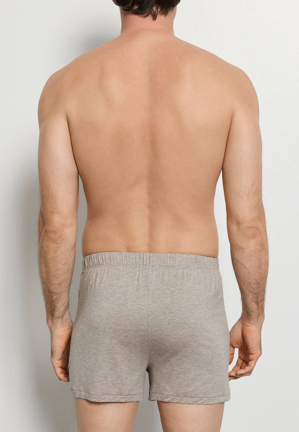 Casuals Single Jersey Boxer With Button Fly | Hazelnut Melange 73207-3115