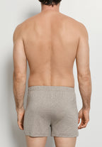 Casuals Single Jersey Boxer With Button Fly | Hazelnut Melange 73207-3115