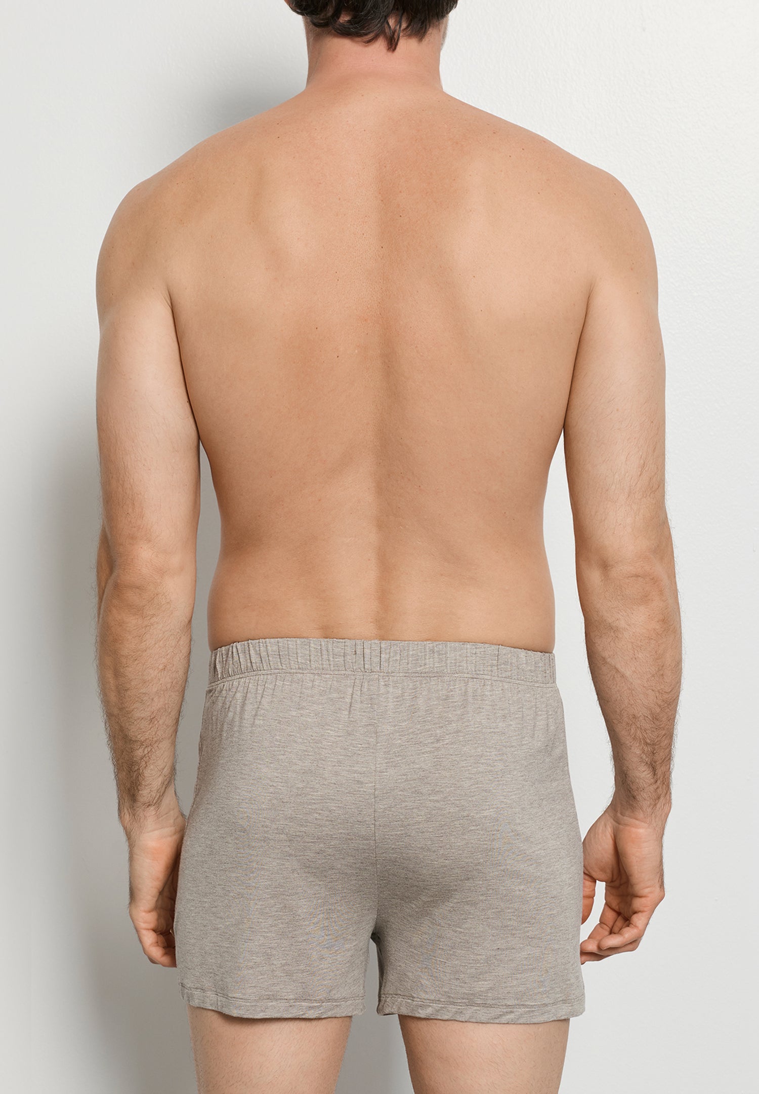Casuals Single Jersey Boxer With Button Fly | Hazelnut Melange 73207-3115