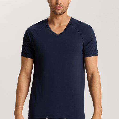 73213 Pierre Short Sleeve Shirt V-Neck - 1610 Deep Navy