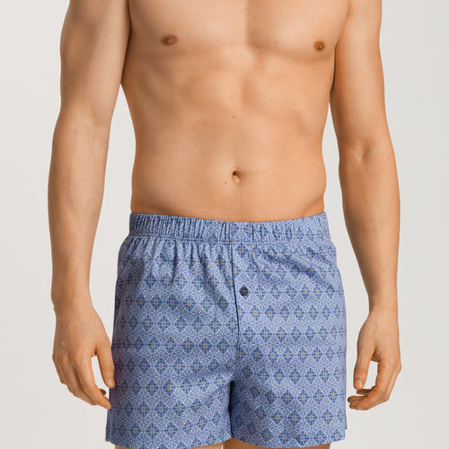 73290 Fancy Jersey KNIT BOXERS - 2885 Blue Mosaic