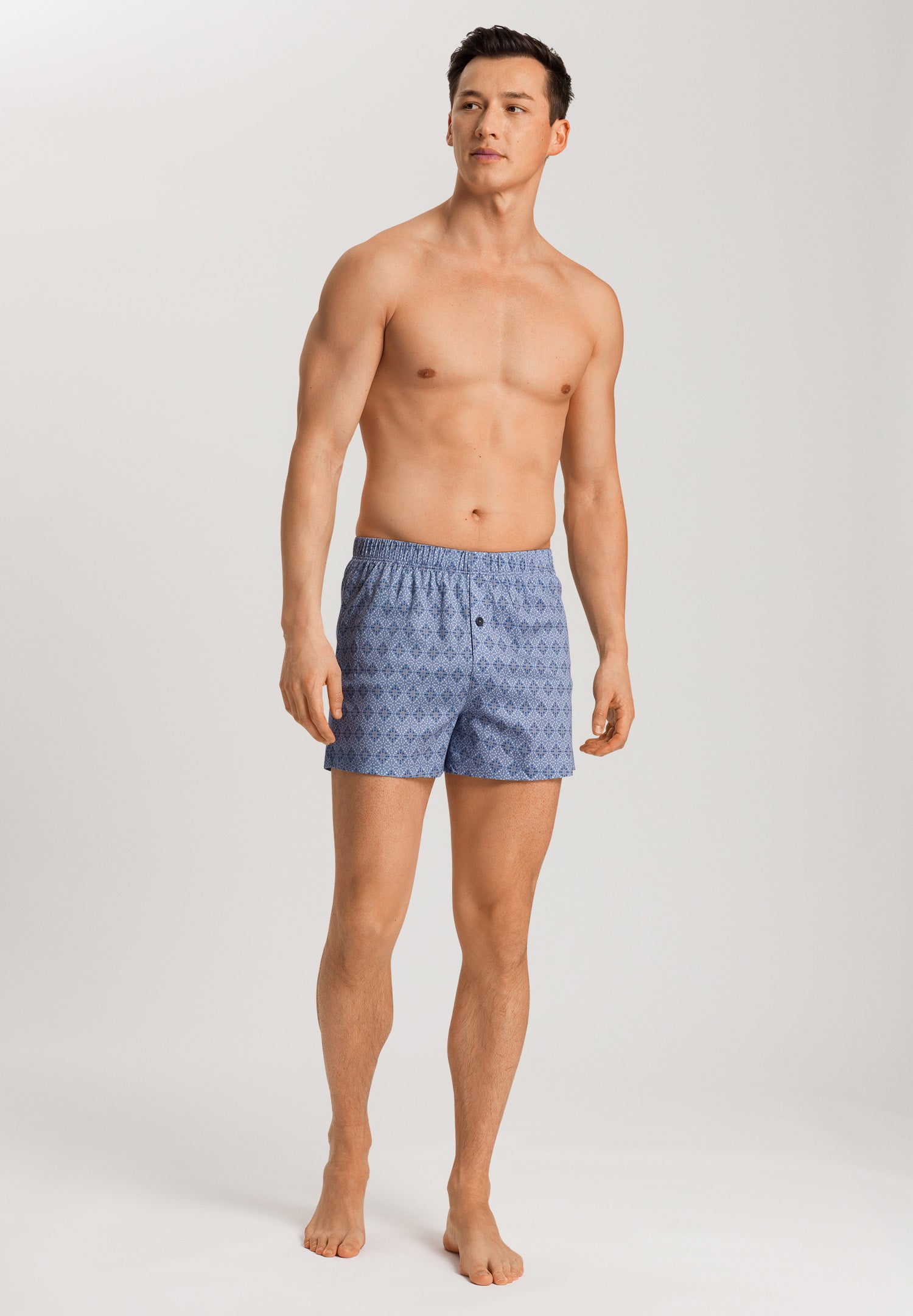 73290 Fancy Jersey KNIT BOXERS - 2885 Blue Mosaic