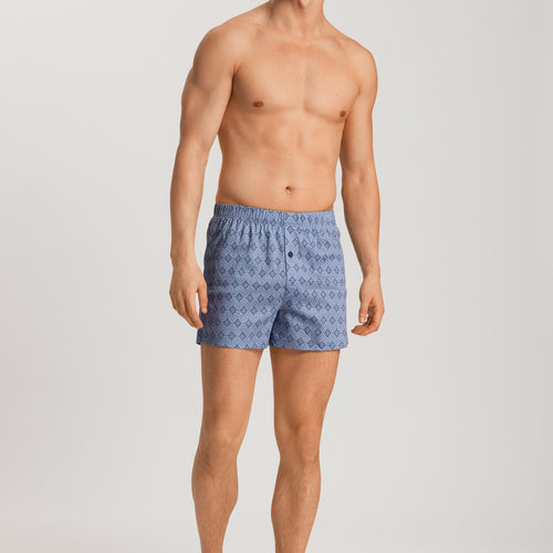 73290 Fancy Jersey KNIT BOXERS - 2885 Blue Mosaic