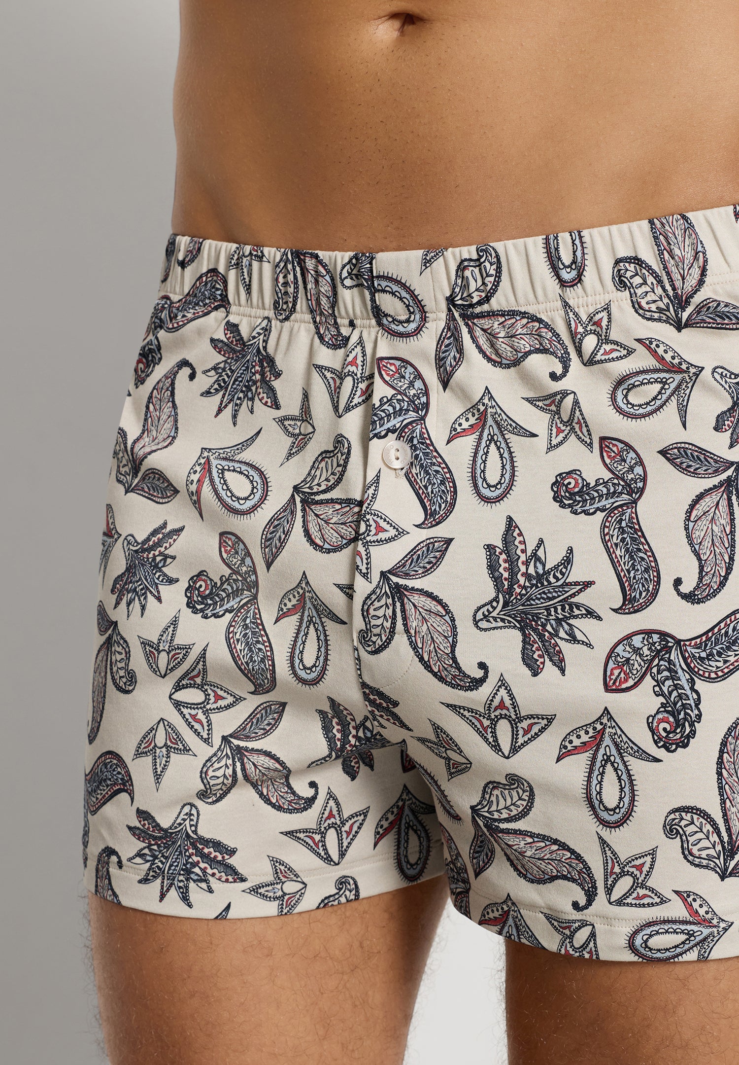 Fancy Jersey Cotton Knit Boxers | Maritime Paisley 73290-3101