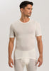 73401 Woolen Silk M Short Slv Shirt - 795 Cygne