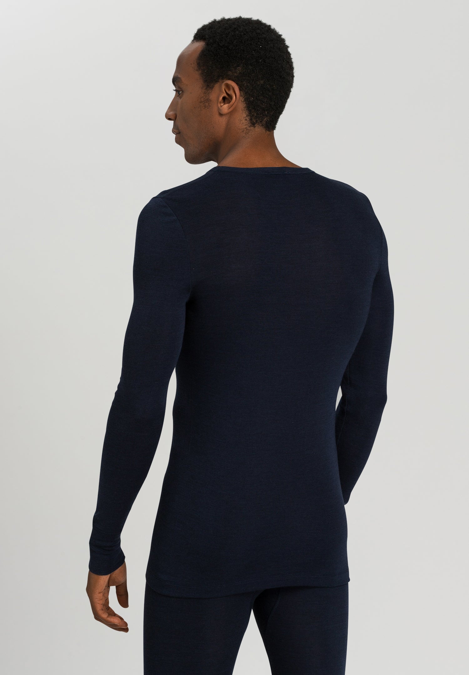 73402 Woolen Silk M Long Sleeve Shirt - 1610 Deep Navy