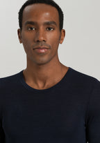 73402 Woolen Silk M Long Sleeve Shirt - 1610 Deep Navy