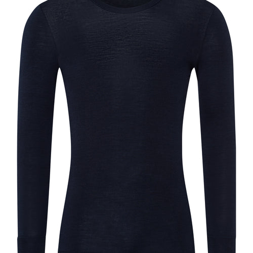 73402 Woolen Silk M Long Sleeve Shirt - 1610 Deep Navy