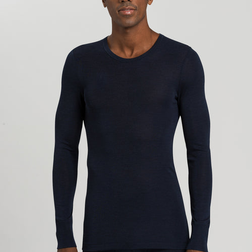 73402 Woolen Silk M Long Sleeve Shirt - 1610 Deep Navy