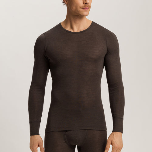 Woolen Silk M 	wool And Silk Fitted Top | Earthy Ink 73402-2147