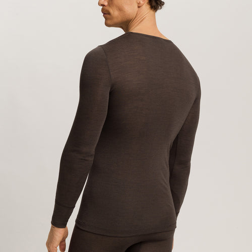 Woolen Silk M 	wool And Silk Fitted Top | Earthy Ink 73402-2147
