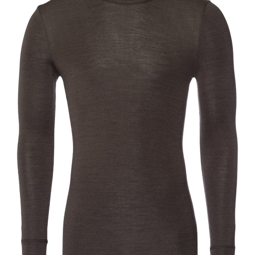 Woolen Silk M 	wool And Silk Fitted Top | Earthy Ink 73402-2147