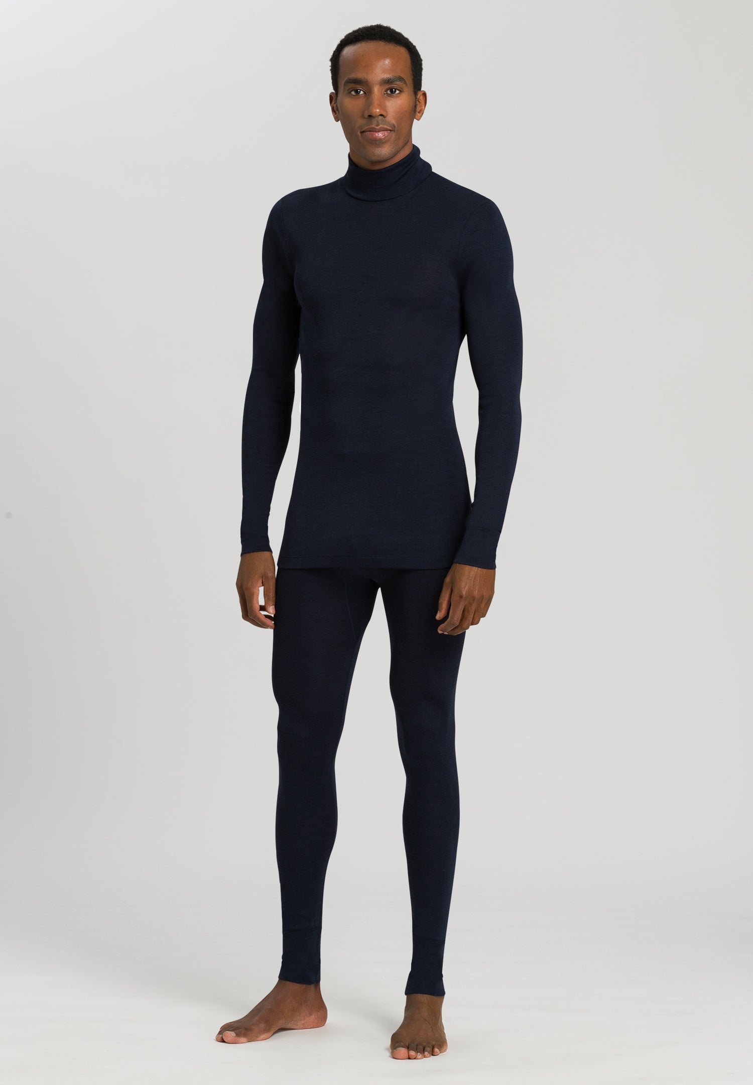 73403 Woolen Silk Turtleneck Shirt - 1610 Deep Navy