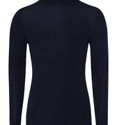 73403 Woolen Silk Turtleneck Shirt - 1610 Deep Navy