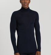 73403 Woolen Silk Turtleneck Shirt - 1610 Deep Navy