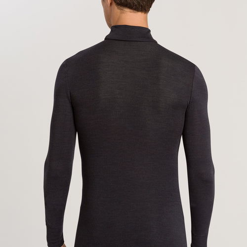 73403 Woolen Silk Turtleneck Shirt - 176 Anthrazit