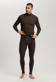 Woolen Silk M Thermal Turtleneck | Earthy Ink 73403-2147