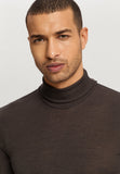 Woolen Silk M Thermal Turtleneck | Earthy Ink 73403-2147