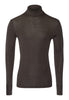Woolen Silk M Thermal Turtleneck | Earthy Ink 73403-2147