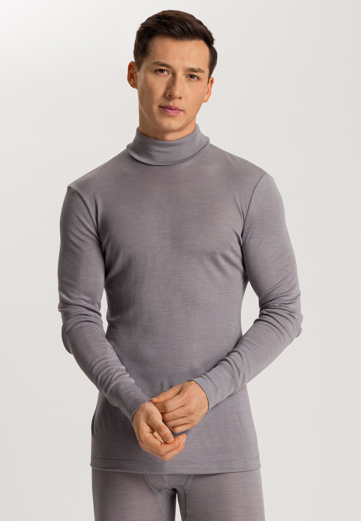 73403 Woolen Silk M Turtleneck Shirt - 2686 Nordic Grey