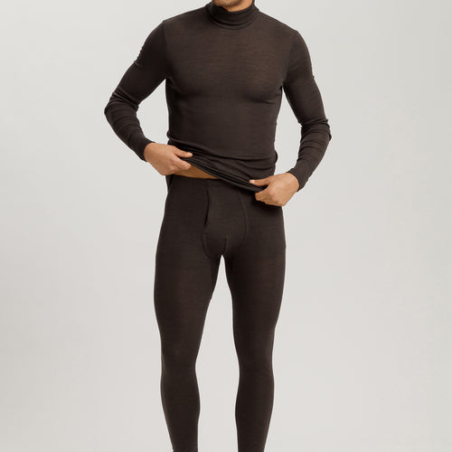 Woolen Silk M Long Leg | Earthy Ink 73412-2147