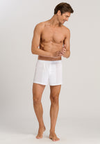 73505 Cotton Sporty Knit Boxer With Button Fly - 101 White