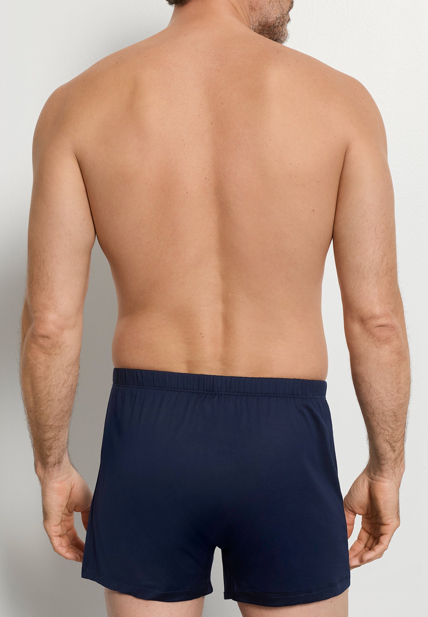 Cotton Sporty Knit Boxer With Button Fly | Deep Navy 73505-1610