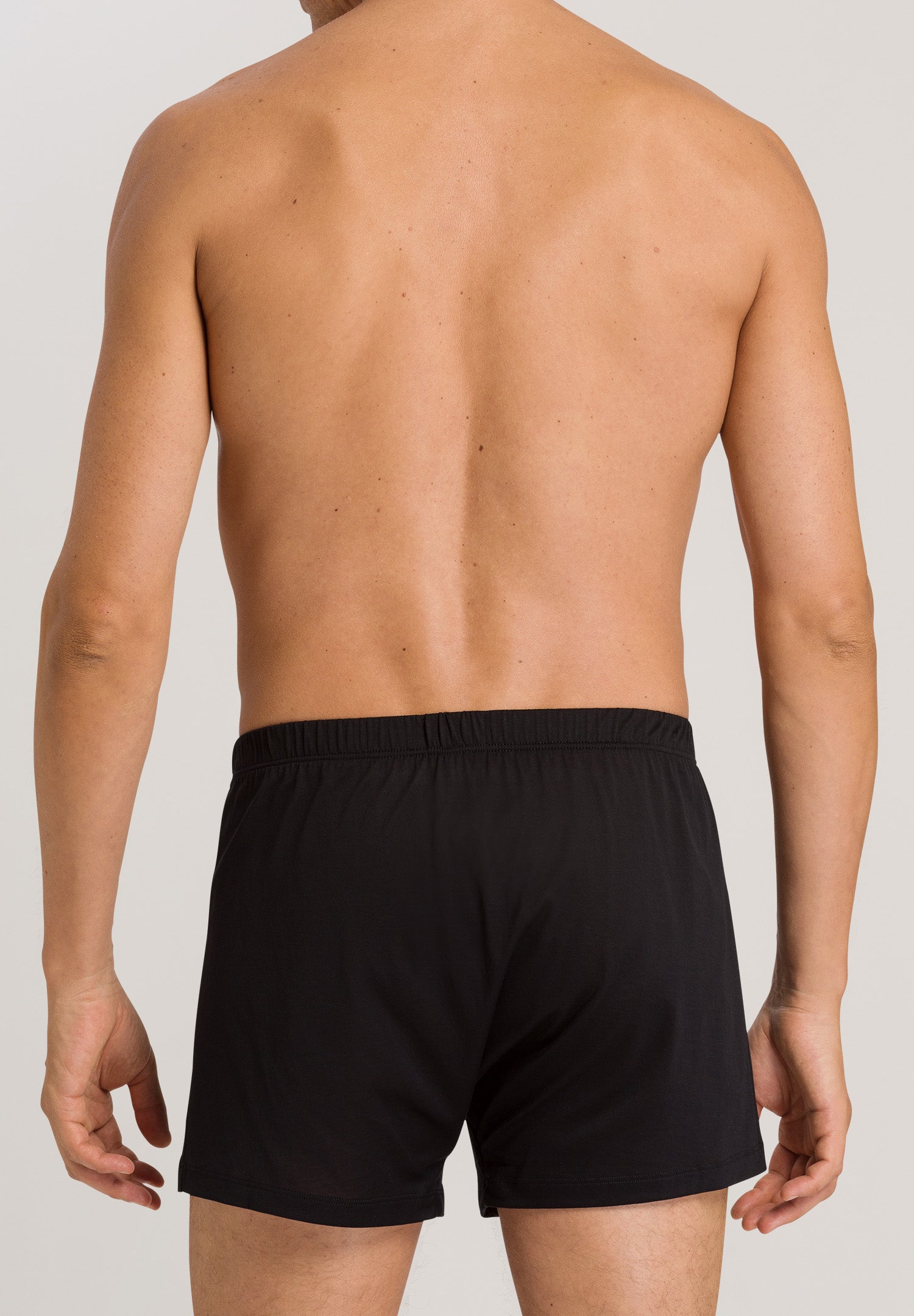 73505 Cotton Sporty Knit Boxer With Button Fly - 199 Black