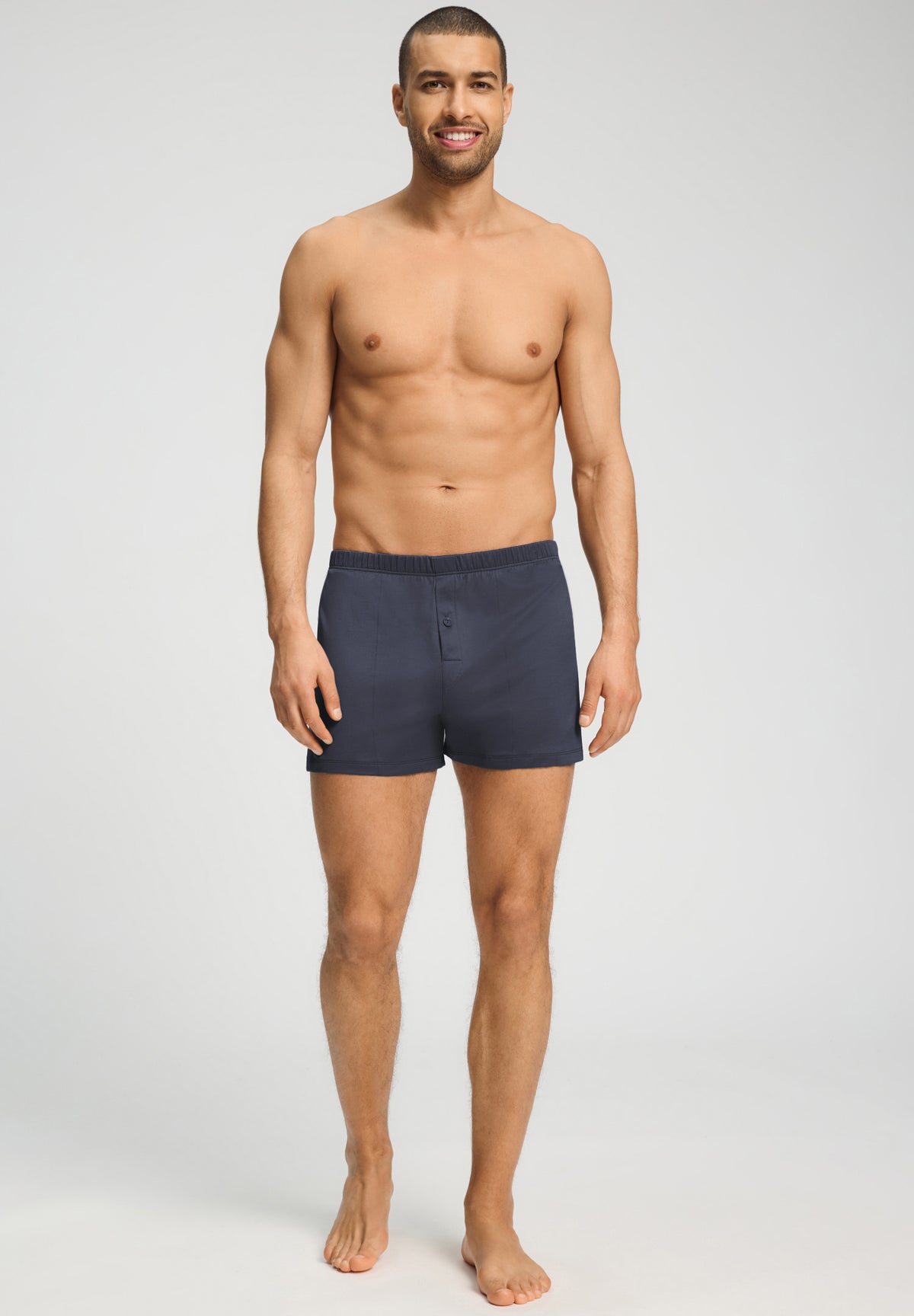 Cotton Sporty Button Fly Cotton Boxer | Stormy Gray 73505-2139