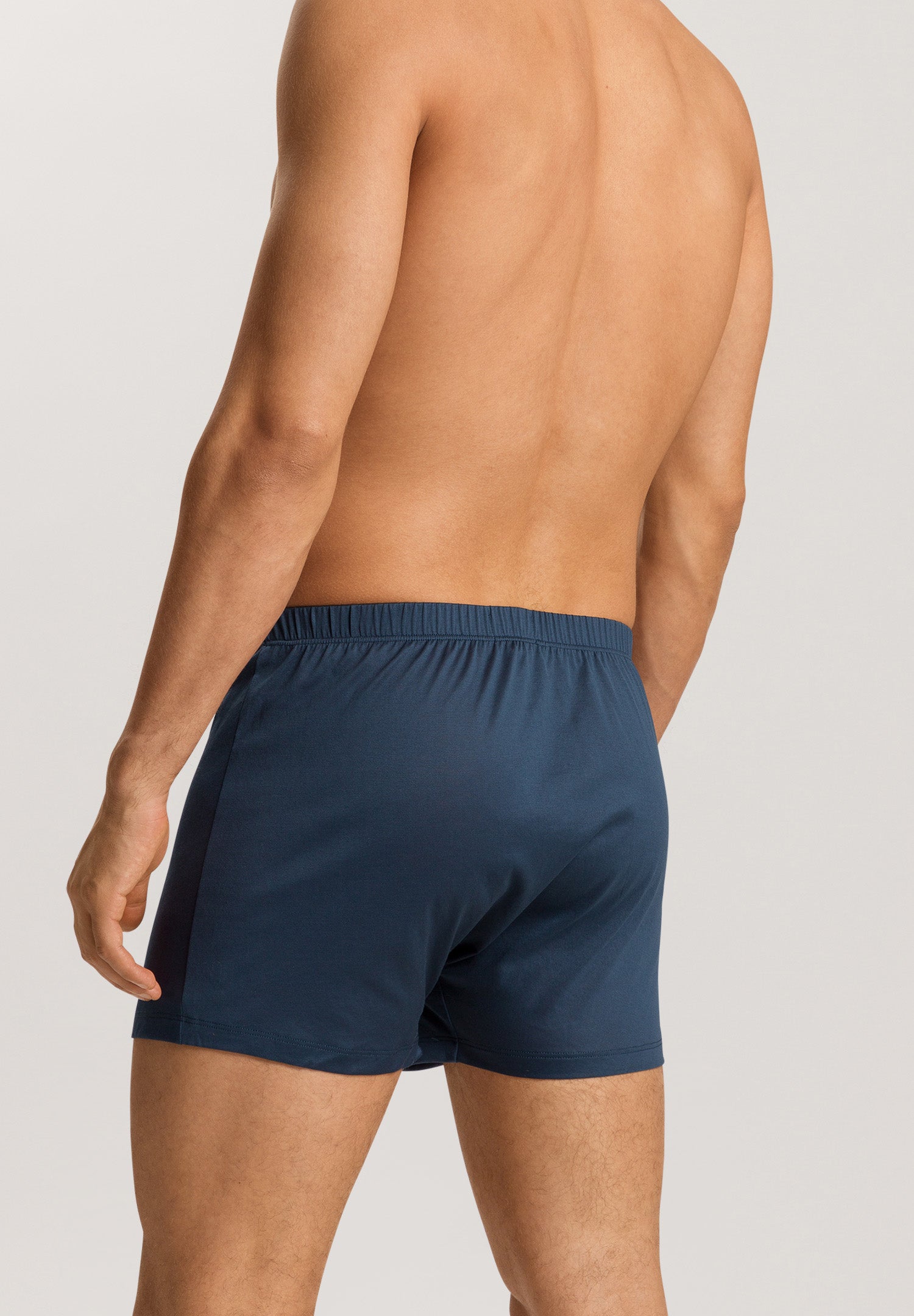 73505 Cotton Sporty Knit Boxer With Button Fly - 2644 Midnight Sky