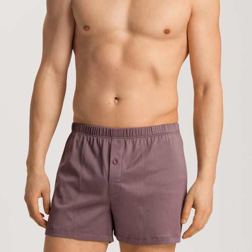 73505 Cotton Sporty Knit Boxer With Button Fly - 2770 Smokey Plum