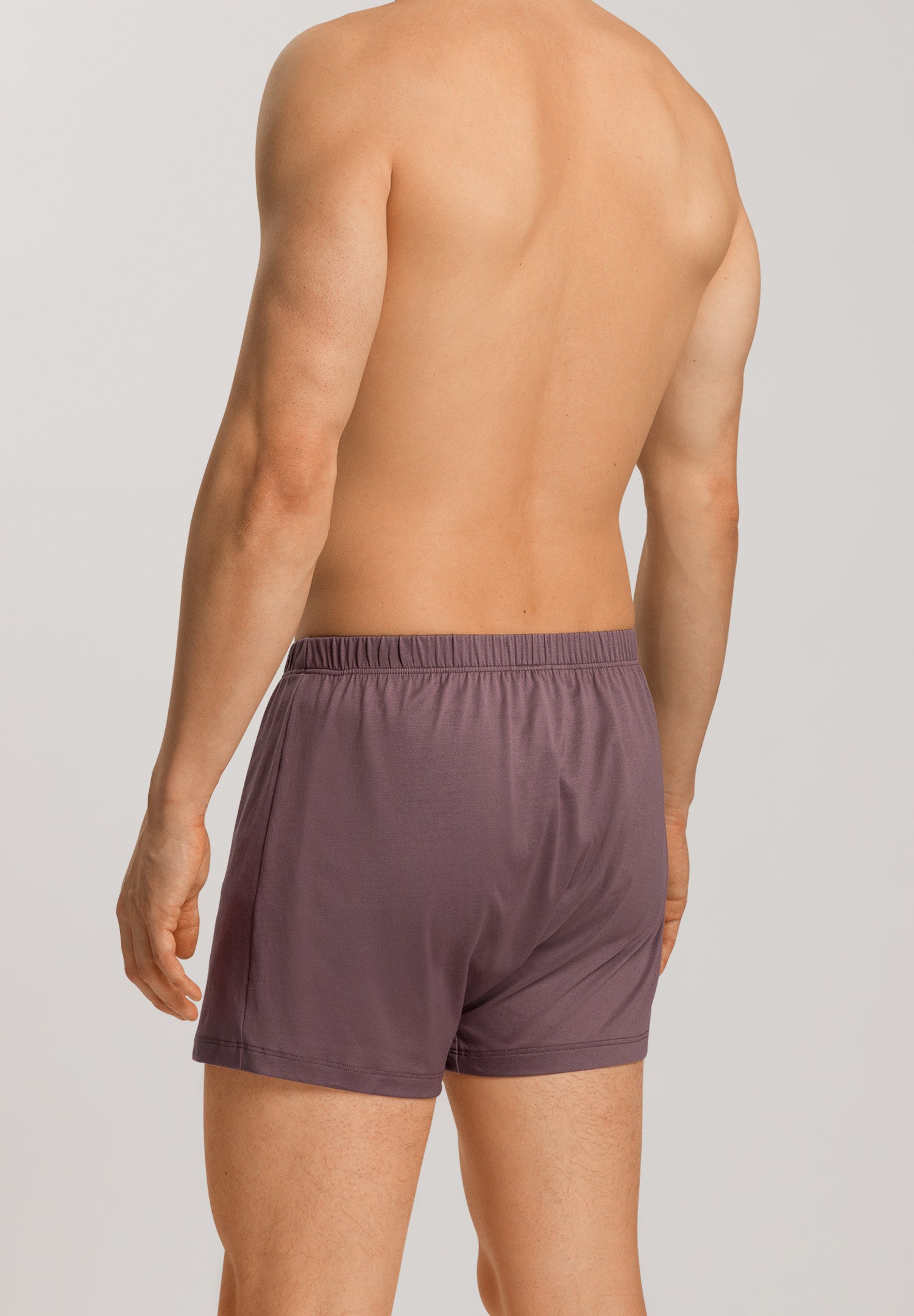 73505 Cotton Sporty Knit Boxer With Button Fly - 2770 Smokey Plum