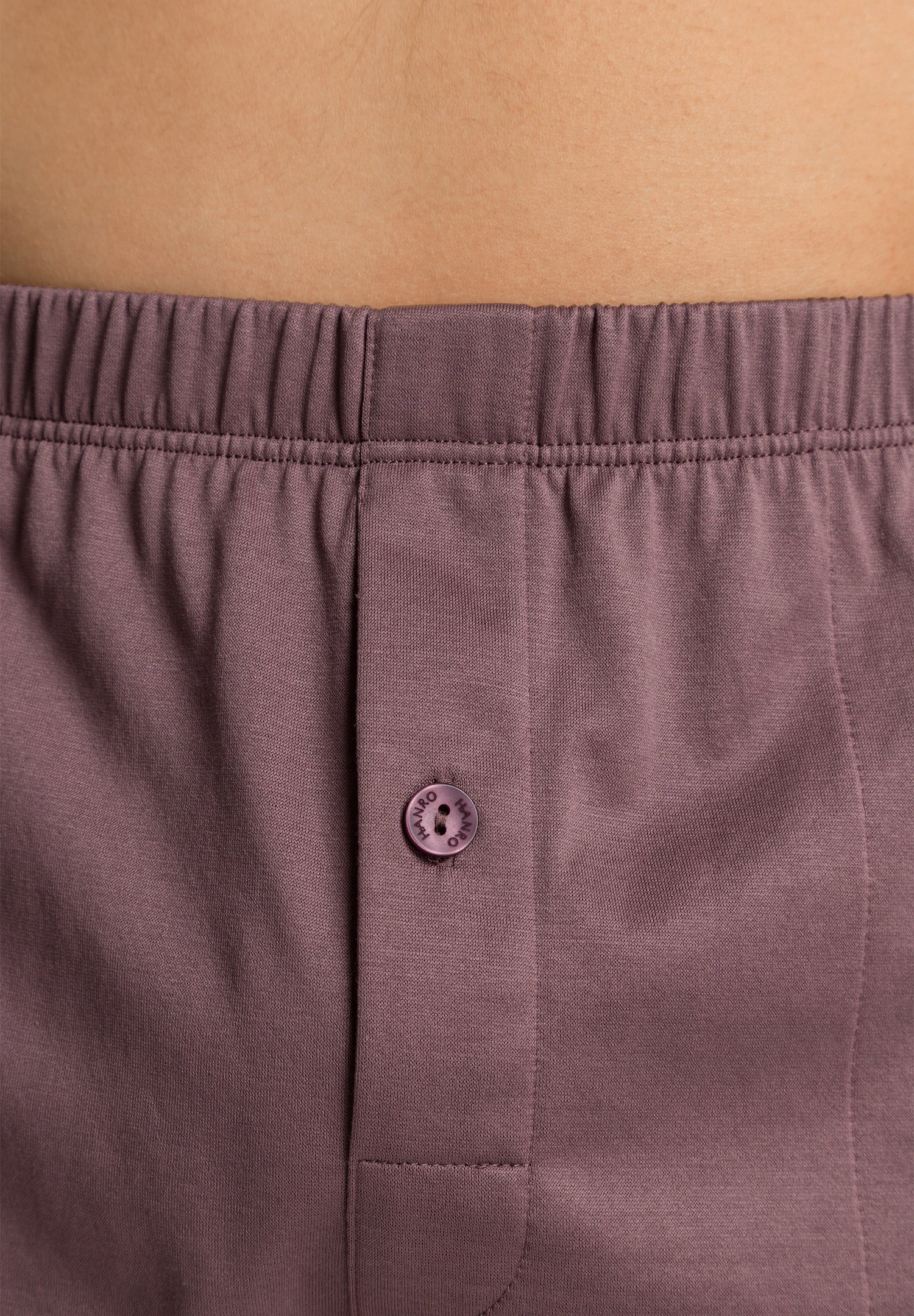 73505 Cotton Sporty Knit Boxer With Button Fly - 2770 Smokey Plum