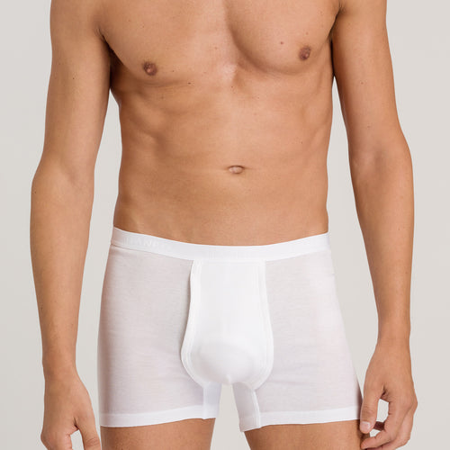 73634 Cotton Pure Boxer Brief With Fly - 101 White