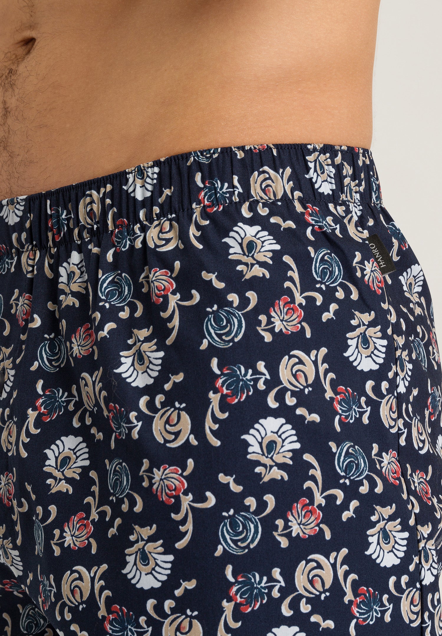 74013 Fancy Woven Boxer - 1248 Navy Botany Print