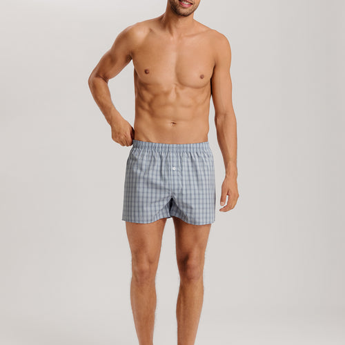 Fancy Woven Boxer | Sea Breeze Check 74013-3017