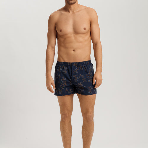 Fancy Woven Boxer | Navy Ink Leaves 74013-3033