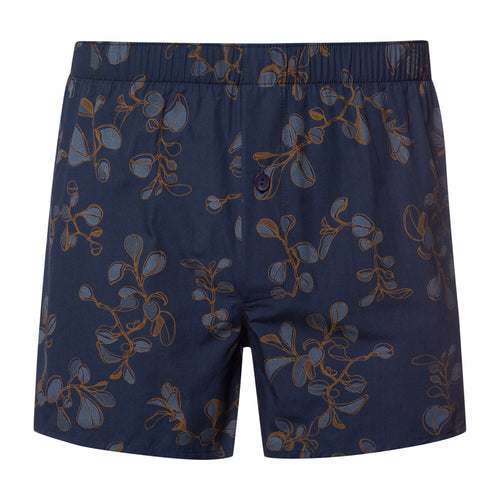 Fancy Woven Boxer | Navy Ink Leaves 74013-3033