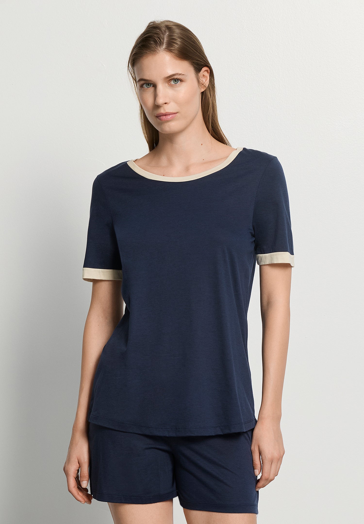 Laura Cotton Blend Pajama Set | Deep Navy 74262-1610