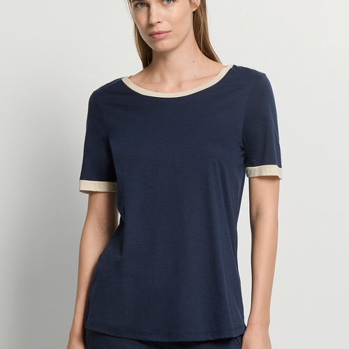 Laura Cotton Blend Pajama Set | Deep Navy 74262-1610